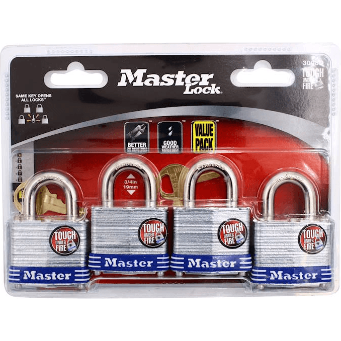 MasterLock 3008D Laminated Steel Padlock 4pcs (Key Alike) | Masterlock by KHM Megatools Corp. MasterLock 3008D Laminated Steel Padlock 4pcs (Key Alike) | Masterlock by KHM Megatools Corp.